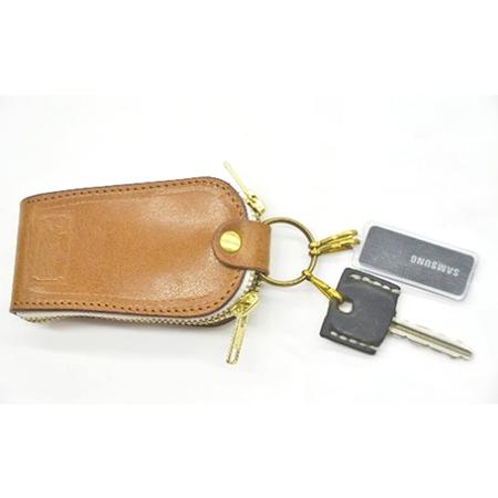 ふるさと納税 革工房Manly ローテーションキーケース キャメル ファッション アクセサリー ファッション小物 岡山県里庄町_1
