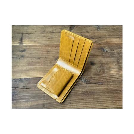 ふるさと納税 【9色から選べるカラー】レザー折り財布  小物 レザー 牛革 革  日本製 ハンドメイド 財布 本革 H179-010 愛知県碧南市の画像