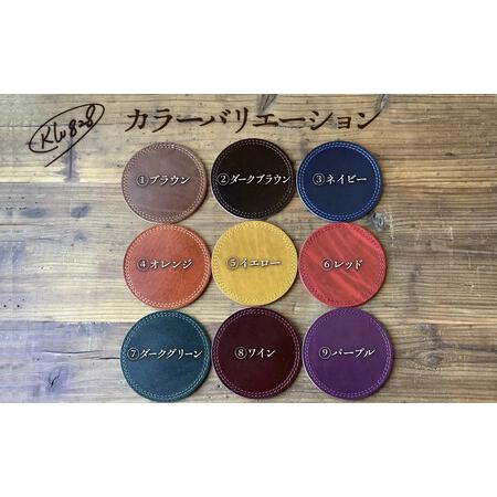 ふるさと納税 【9色から選べるカラー】レザー折り財布  小物 レザー 牛革 革  日本製 ハンドメイド 財布 本革 H179-010 愛知県碧南市の画像