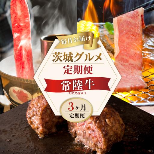 ふるさと納税 3ヶ月 定期便 常陸牛 Bコース 肉のイイジマ(DU-104) 茨城県水戸市