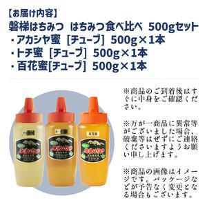 ふるさと納税 【予約】磐梯養蜂食べ比べセット 500g×3種類 はちみつ アカシヤ トチ 百花蜜 ※令和8年7月より順次発送予定 福島県磐梯町の画像