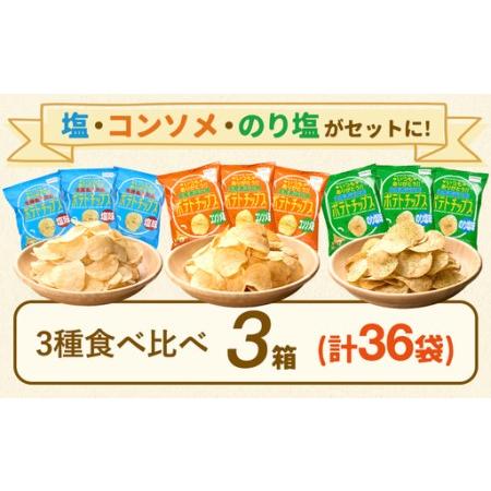 北海道士幌　ポテトチップス4箱 北海道士幌町】生産者還元用ポテトチップス2箱セット（のり塩味）お 菓子