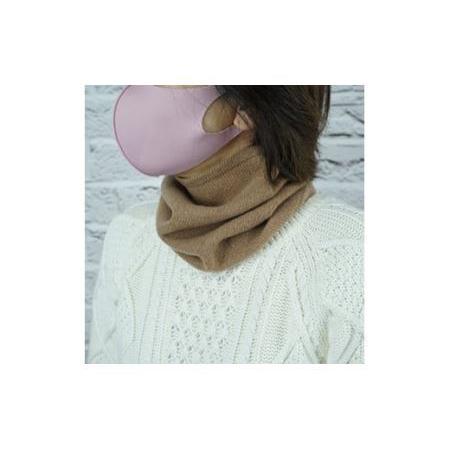 ふるさと納税 E1407国産カシミヤ糸使用国内生産カシミヤ１００％ネックウォーマー（キャメル） 山梨県富士川町の画像