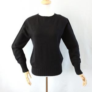 ふるさと納税 カシミヤレディースセーター立体袖プルオーバー　Lサイズ（ブラック） 031-018-BK 山形県大江町の画像