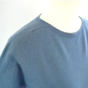 ふるさと納税 カシミヤレディースセーター立体袖プルオーバー　Mサイズ（はなだいろ） 031-017-HN 山形県大江町の画像