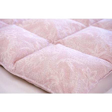 ふるさと納税 リサイクル羽毛掛布団 白州洗いのリサイクル羽毛ダウン90％使用 羽毛量1.6kg 冬掛けダブルサイズ（ピンク系色） [h126] 山梨県北杜市の画像