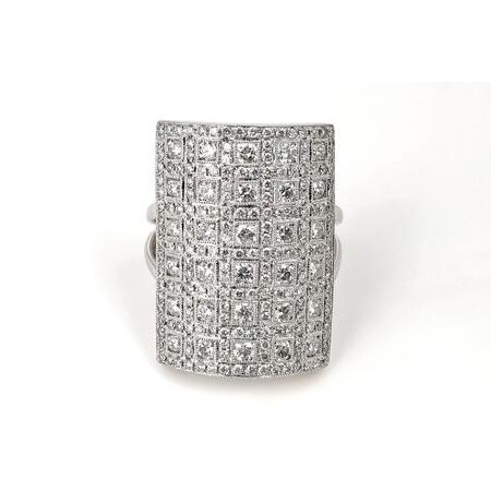 ふるさと納税 [ふるなび限定][一点もの]ダイヤモンド(トータル2.20ct)K18WGリング R95 K05151-H FN-Limited-SP 山梨県甲府市