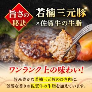 ふるさと納税 【3回定期便】若楠三元豚ハンバーグ 120g×8個 /ナチュラルフーズ [UBH056] ハンバーグ 佐賀県武雄市_1