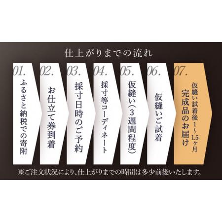 ふるさと納税 【高級インポート生地】オーダー スリーピース スーツ お仕立券1枚 （来店）【L'ECRIN(レクラン)】[QAV021] 長崎県佐々町_3