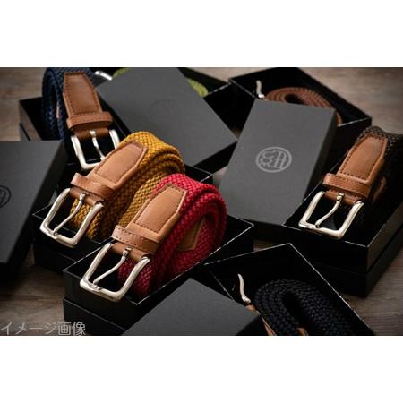 ふるさと納税 [P030] 組紐ベルト「CLVER」オイルレザー（30mm）　赤 石川県羽咋市 CLVER