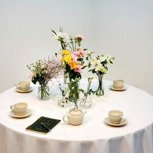ふるさと納税 ジャガード織の花模様が美しい円形テーブルクロス 栃木県宇都宮市_1