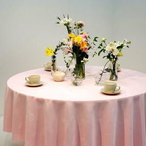 ふるさと納税 ジャガード織の花模様が美しい円形テーブルクロス 栃木県宇都宮市_3