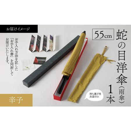【辛子】蛇の目洋傘　雨傘(親骨55cm) [K-035003_02] 【丹波篠山市】 福井県福井市