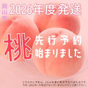ふるさと納税 2026年 先行予約 ご家庭用 おかやま の 黄金 桃   大玉 3玉（合計約900g）  ｜ 桃 岡山県岡山市の画像