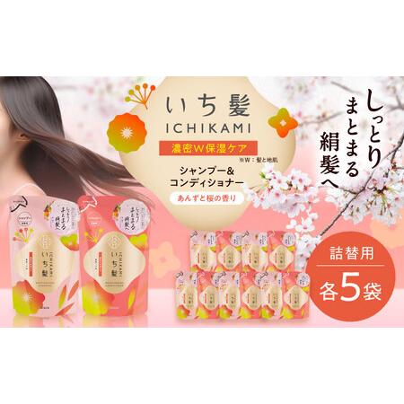 ふるさと納税 いち髪 濃密W保湿ケア シャンプー＆コンディショナー 詰