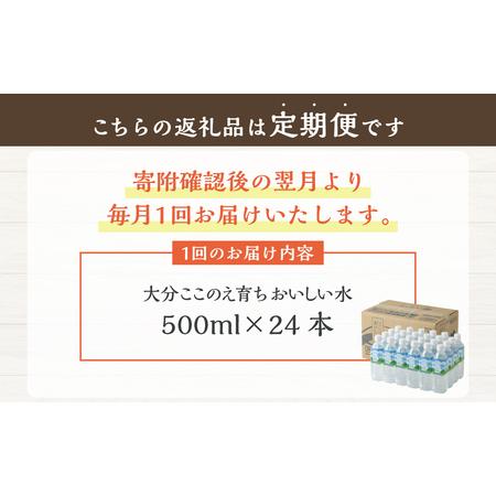 ふるさと納税 【3ヶ月定期便】大分 ここのえ育ち おいしい 水 500ml×24本 合計72本 大分県九重町の画像