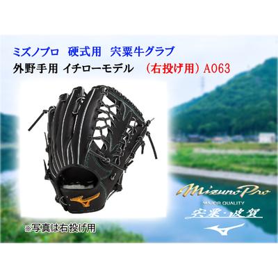 【新品未使用】ミズノプロ　宍粟牛　イチローモデル　直営限定グローブ　硬式　外野用 ふるさと納税 AO63 ミズノプロ 硬式用 宍粟牛グラブ 外野手用 イチロー