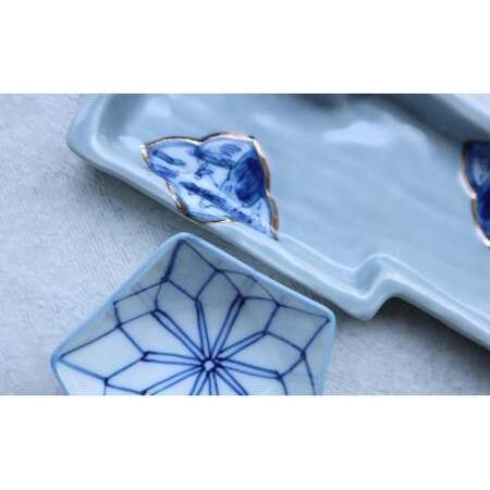 ふるさと納税 有田焼 Ruri 6点セット【まるふく】食器 器 うつわ 皿 中皿 小鉢 中鉢 小皿 変型皿 食器セット コーディネート 瑠璃 ルリ 青 ブル.. 佐賀県有田町の画像
