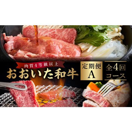 ふるさと納税 [定期便]おおいた和牛 定期便A_B163-010[牛 牛肉 和牛 おおいた和牛 セット 焼肉 すき焼き ステーキ ハンバーグ 合挽 定期便 定.. 大分県別府市