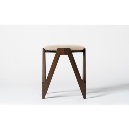 ふるさと納税 CO・DA・MA Low Stool＜ウォールナット＞（NC-121 ベージュ） 北海道東川町_1
