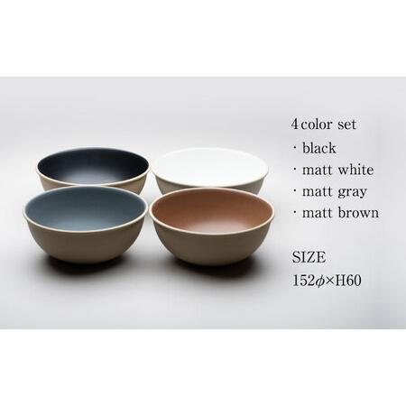 ふるさと納税 【美濃焼】 %porcelains bowl M マット 4点セット