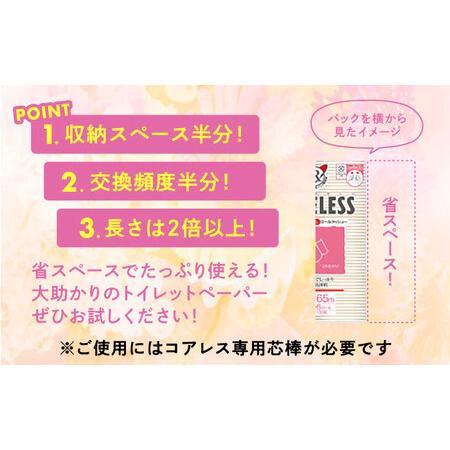 ふるさと納税 【全6回定期便】【細穴タイプ】 トイレットペーパー ダブル 24ロール 長巻き 65m (6ロール×4パック) 宅配 コアレス [VAA064] 福岡県豊前市の画像