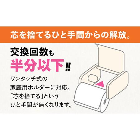 ふるさと納税 【隔月配送 全6回定期便】トイレットペーパー ダブル 24ロール 長巻き 65m (6ロール×4パック) 宅配 エコワンタッチ コアレス .. 福岡県豊前市の画像