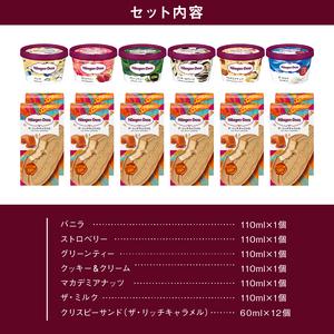 ふるさと納税 ハーゲンダッツ『ミニカップ(6個)＆クリスピーサンド(12個)セット』アイスクリーム アイス スイーツ デザート_H0016-125 北海道浜中町の画像