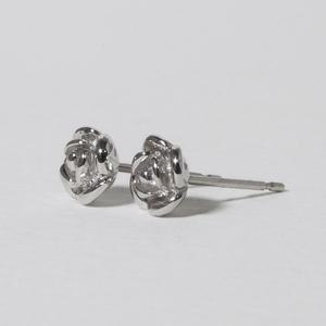 ふるさと納税 プラチナ ローズ（薔薇）ピアス PT900 ピアス ジュエリー アクセサリー プラチナ900 レディース 山梨県 甲斐市 BQ-133 山梨県甲斐市の画像
