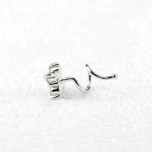 ふるさと納税  プラチナ ピアス ダイヤ 片耳 キャッチのいらないピアス つけっぱなし フラワー 花 ダイヤモンド 0.11ct キャッチナッシャー pt90.. 山梨県昭和町の画像