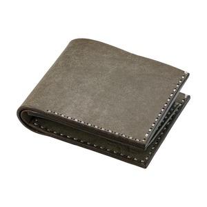 ふるさと納税 豊岡財布 Haaki Leather 二つ折財布 HLW301 グリージオ（HLW301） 兵庫県豊岡市の画像