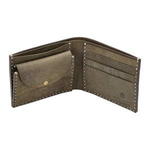 ふるさと納税 豊岡財布 Haaki Leather 二つ折財布 HLW301 グリージオ（HLW301） 兵庫県豊岡市の画像