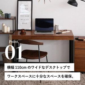ふるさと納税 ウォールナットデスクセット 引き出し付き チェスト付き 家具 机 市場家具 兵庫県加西市_2
