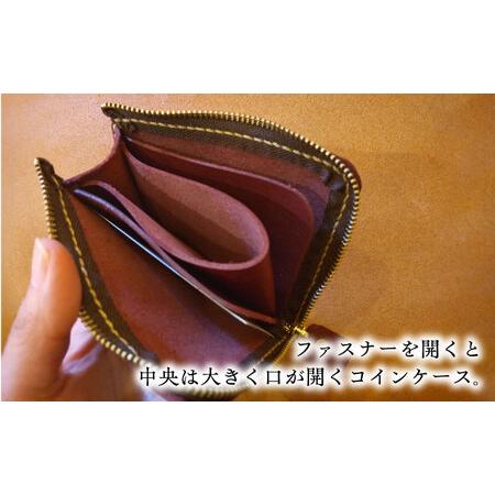 ふるさと納税 財布 ミニ財布ワインレッド＜完全受注生産＞ [AIBF005] 財布 島根県雲南市の画像