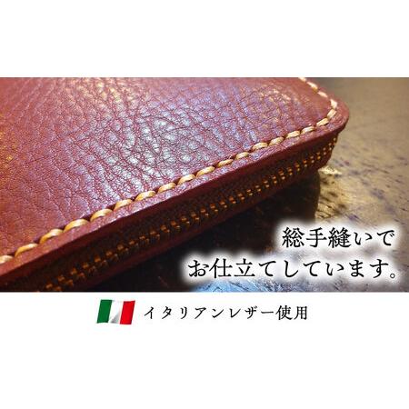 ふるさと納税 財布 ミニ財布ワインレッド＜完全受注生産＞ [AIBF005] 財布 島根県雲南市の画像