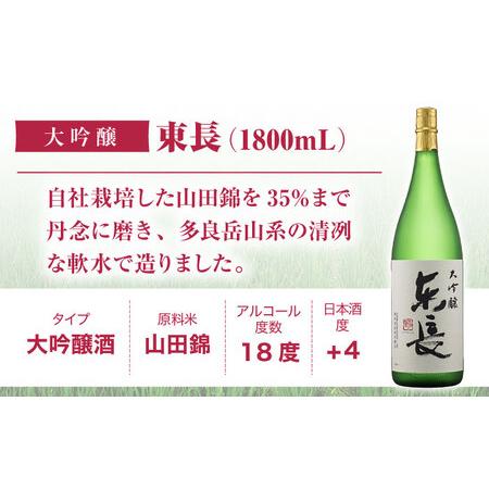 ふるさと納税 3回定期便 日本酒 大吟醸東長 NAH071 日本酒定期便 佐賀県嬉野市の画像