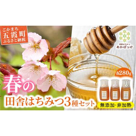 ふるさと納税 [数量限定]山桜はちみつと春の田舎はちみつの3種セット[B3山桜] [茨城県共通返礼品/五霞町] 生ハチミツ 非加熱 はちみつ 蜂.. 茨城県五霞町