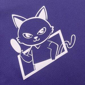 ふるさと納税 JTTA公認　卓球ユニフォーム【男女兼用(ドライ):Sサイズ】ねこ　パープル_装飾品・工芸品  洋服 _【1511033】 岐阜県羽島市 |  | 03