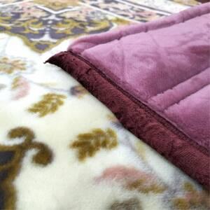ふるさと納税 【ダブルサイズ】贅沢カシミヤウール混わた入り嵩高毛布 ワイン1枚  CAK-1531【1506837】 大阪府和泉市の画像