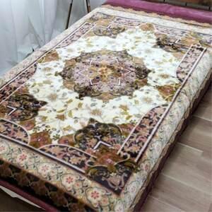 ふるさと納税 【ダブルサイズ】贅沢カシミヤウール混わた入り嵩高毛布 ワイン1枚  CAK-1531【1506837】 大阪府和泉市の画像