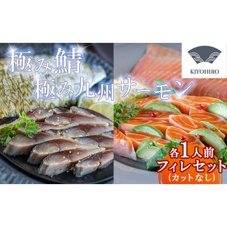 ふるさと納税 [ 清広食品 ] そのままお召し上がりいただける!極み鯖・極み九州サーモンセット ~ サバ さば 鮭 さけ 刺身 〆さば ~ 福岡県須恵町