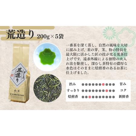 ふるさと納税 日本茶 荒造り 1kg 農林水産大臣賞受賞 日本茶AWARD入賞歴のある日本茶専門店のおすすめ商品 セット 詰め合わせ お茶 茶 深蒸し茶 茶.. 静岡県森町の画像