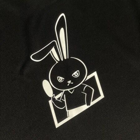 ふるさと納税 JTTA使用許可 ピンポン制服【男女兼用(素っ気ない):150大きさ】うさぎ 黒いこと_かざり付ける品・作物品  御召しもの _【1515902】 岐阜県羽島市