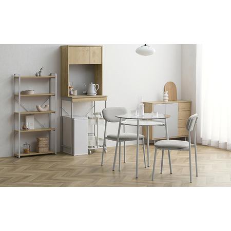 ふるさと納税 ダイニングセット 2人用 3点セット ガラスダイニング