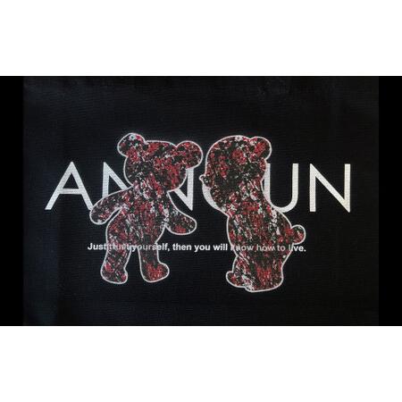 ふるさと納税 ［ANNOUN］Painting Bear トートバッグ2個セット ／ かばん カバン 鞄 アパレルブランド 絵画 アート コラボレーション アンノウン.. 埼玉県越谷市の画像