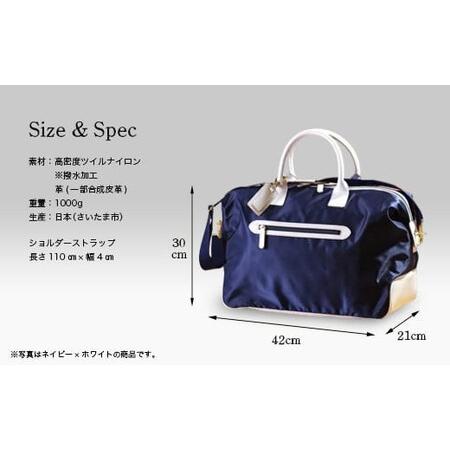 ふるさと納税 ハンドメイド　ゴルフボストンバッグ　＜ グリーン×ブラウン ＞　【11100-0814】 埼玉県さいたま市の画像
