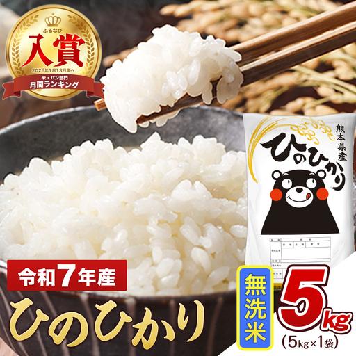 ふるさと納税 無洗米 令和7年産 ひのひかり 5kg 米 熊本県玉東町