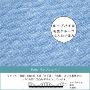 ふるさと納税 カーペット 日本製 抗菌防臭 軽量薄手 ジェミニ 352×440cm 江戸間 10畳用 ブルー【1518687】 大阪府和泉市の画像