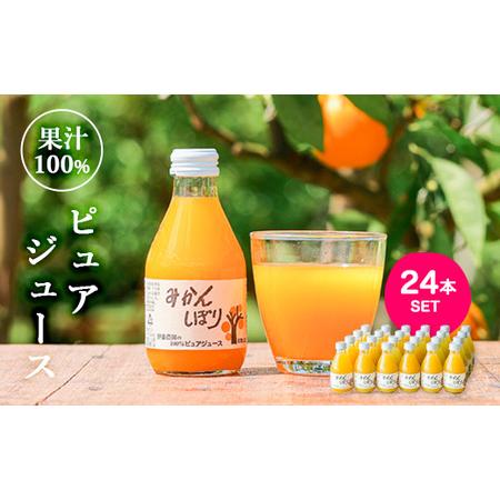 ふるさと納税 伊藤農園 100%ピュアジュース みかんしぼり180ml×24本