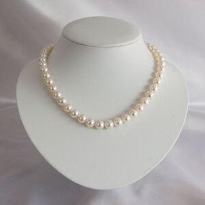 ふるさと納税 あこや本真珠のネックレス 9〜9.5mm珠・ホワイトピンクカラー・保管ケース付 真珠鑑別書付き 【R01100】 高知県土佐清水市の画像